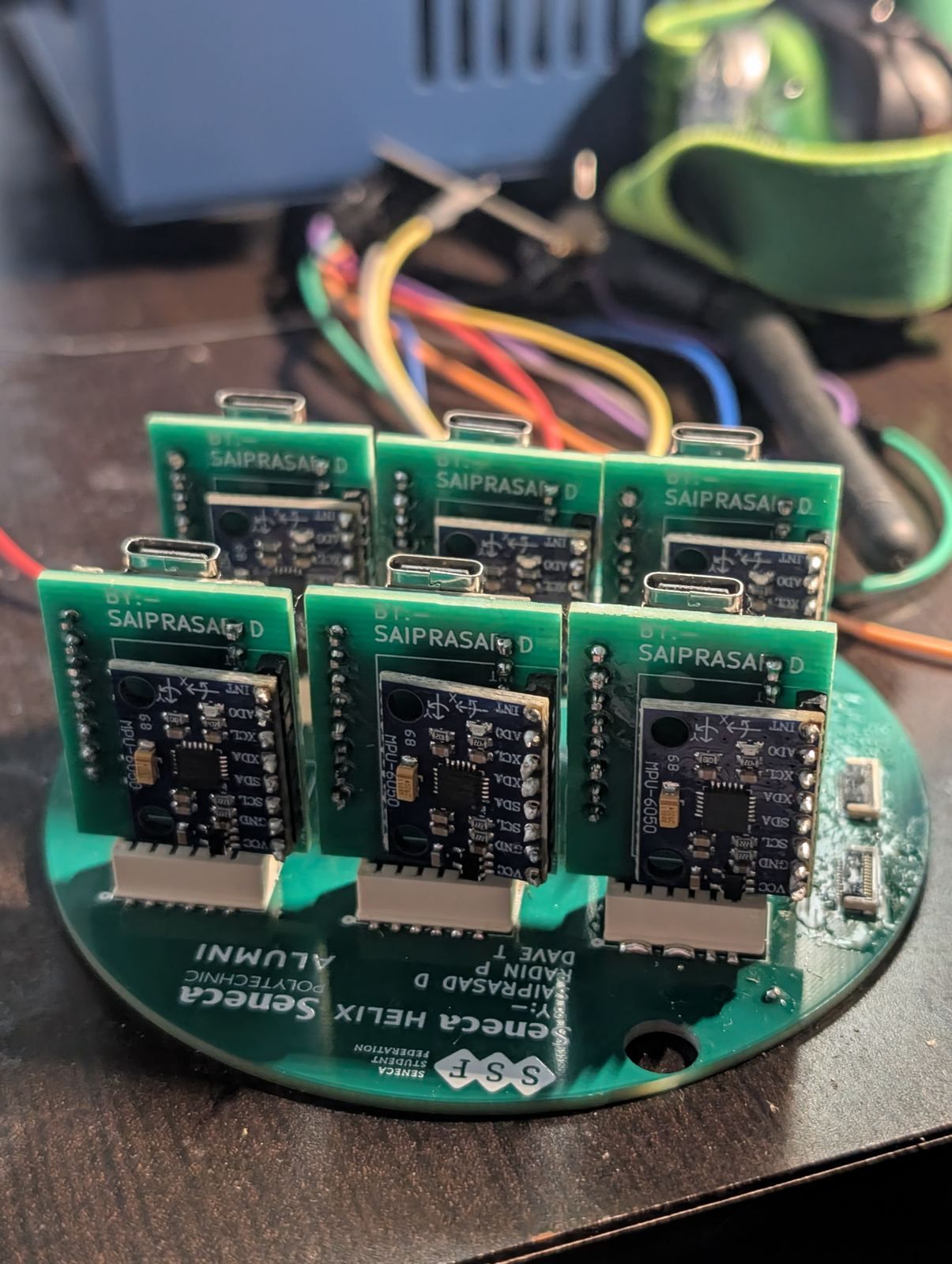 Payload node boards on a round carrier board